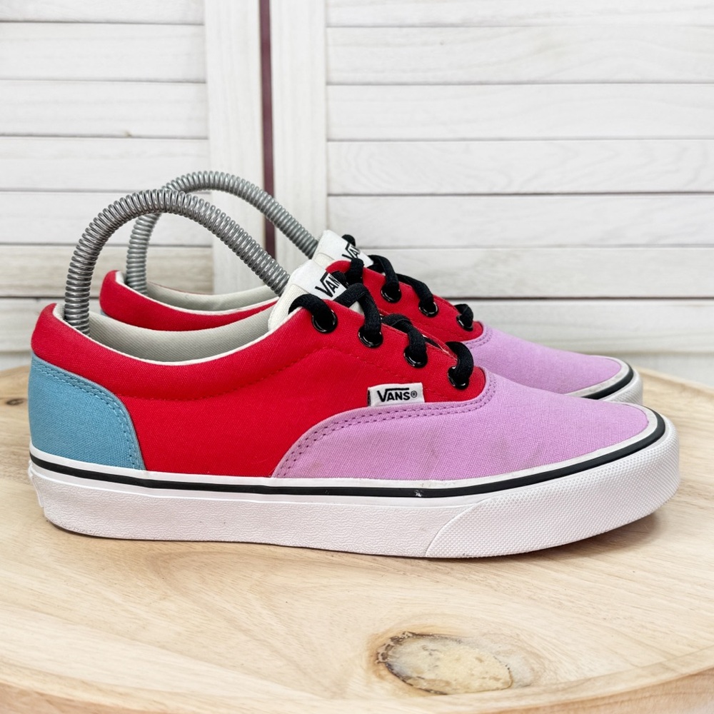 Vans Doheny Colorblock Lace Up Sneakers‎ Blue Red Lavender Women Size 7